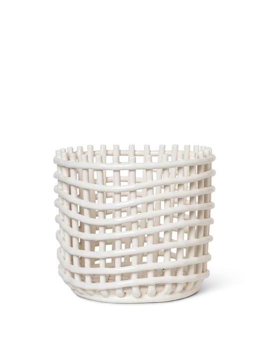 Ceramic Basket - Large - Cashmere