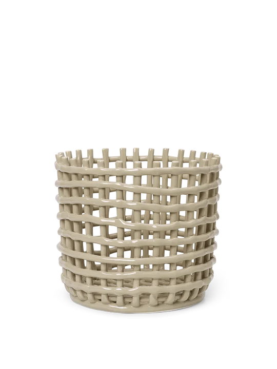 Ceramic Basket - Large - Cashmere
