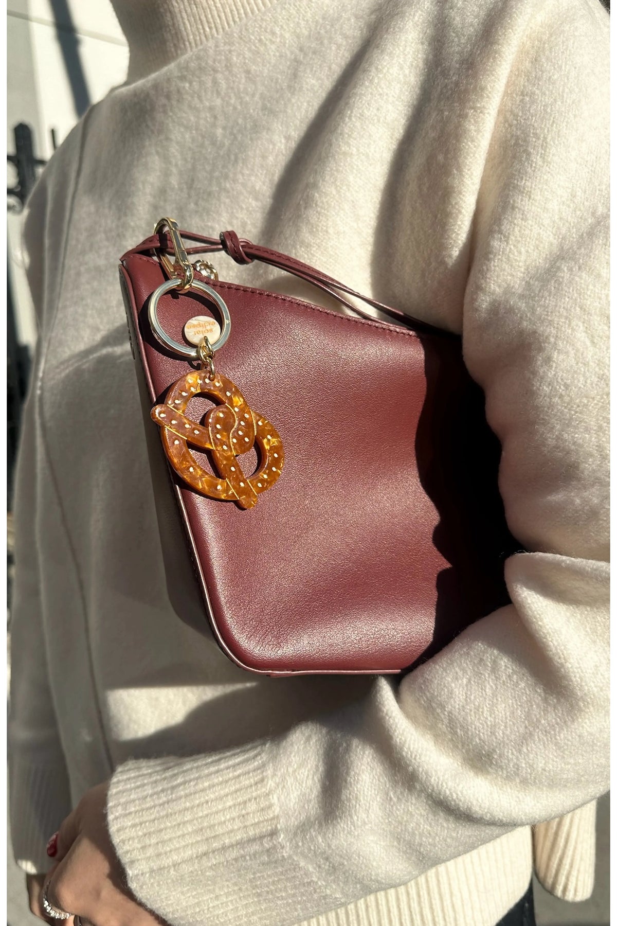Pretzel Bag Charm + Keychain