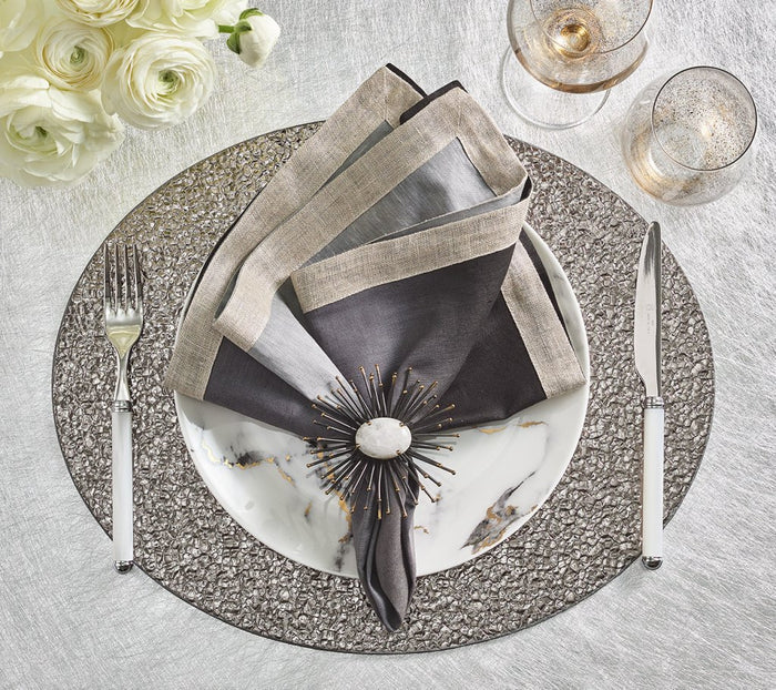 Napkin Dip Dye Black/Grey