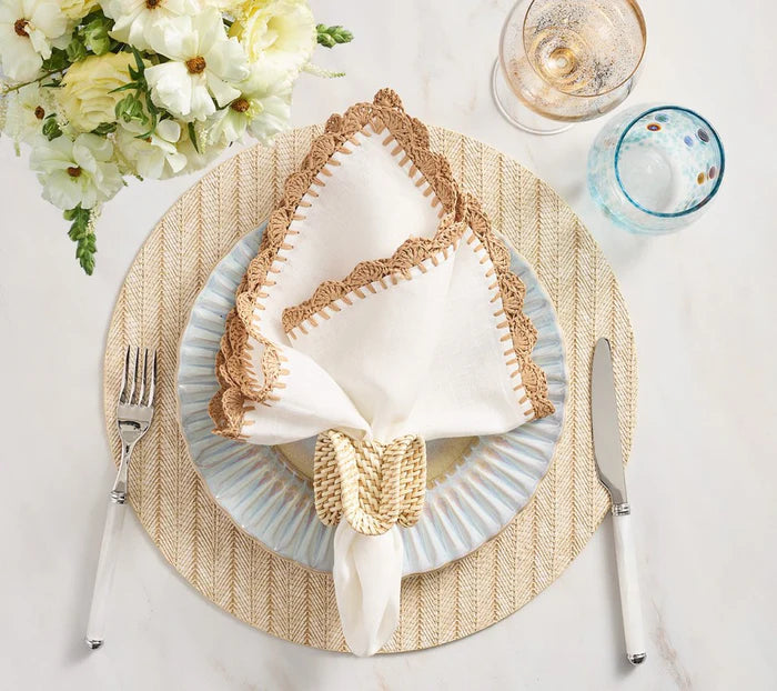 Ruffle Napkin Ring in Natural