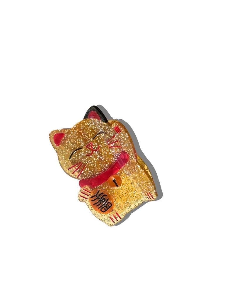 Lucky Cat Claw Hair Clip Gold