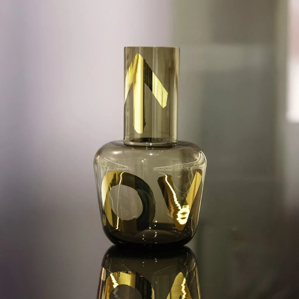 Vase Golden Touch Brown Smoke