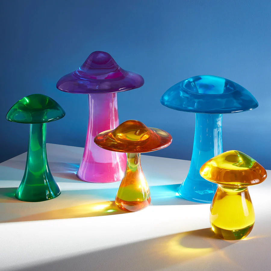 Acrylic Mushroom Objet - Turquoise