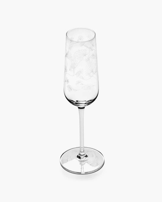 Champagñe Flute Camelia Aubergine