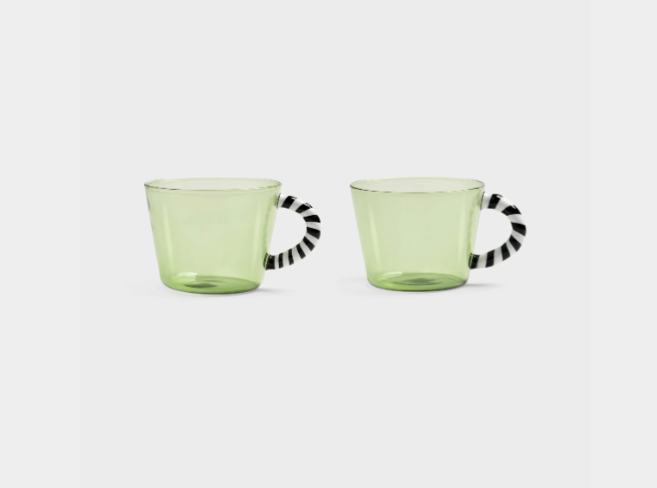 Glass Duet Green Set of 2