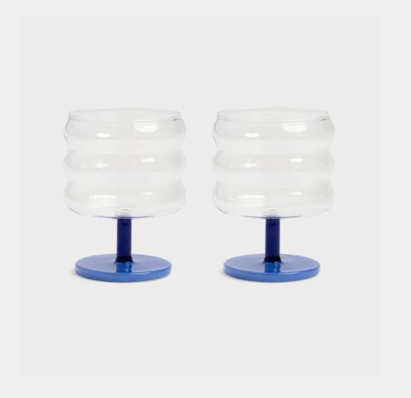 Glass Mingle Blue Set of 2