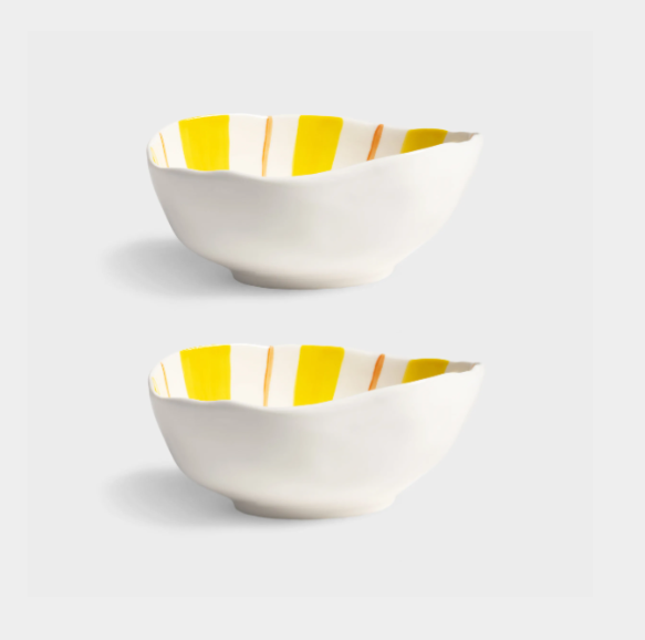 Bowl Ray Yellow Set of 2
