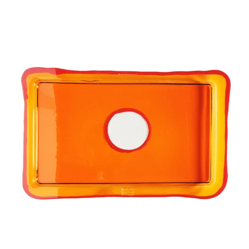 Try Tray Rectangular Cl Orange
