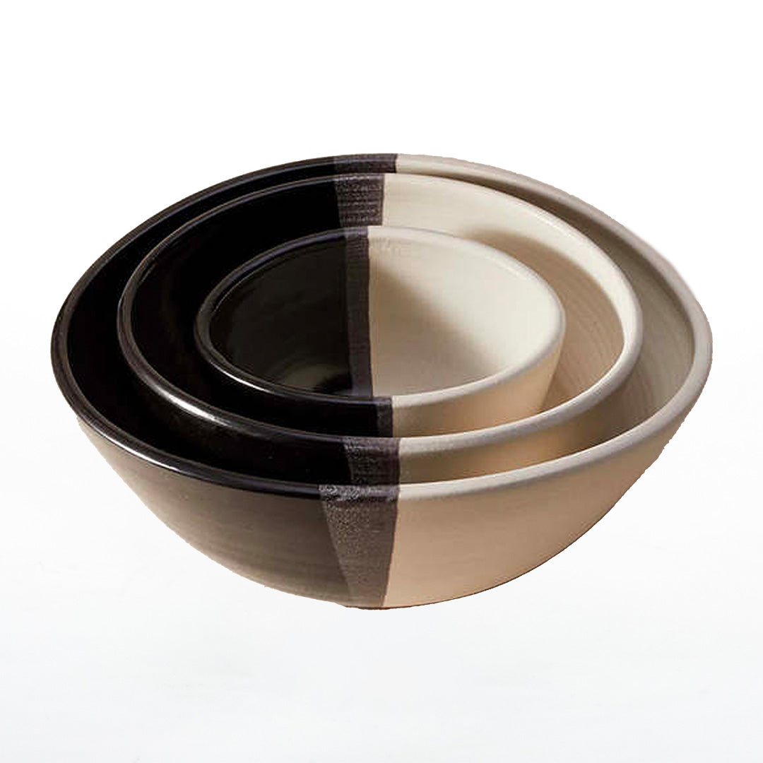 Derrick Nesting Bowls Noir Blanc