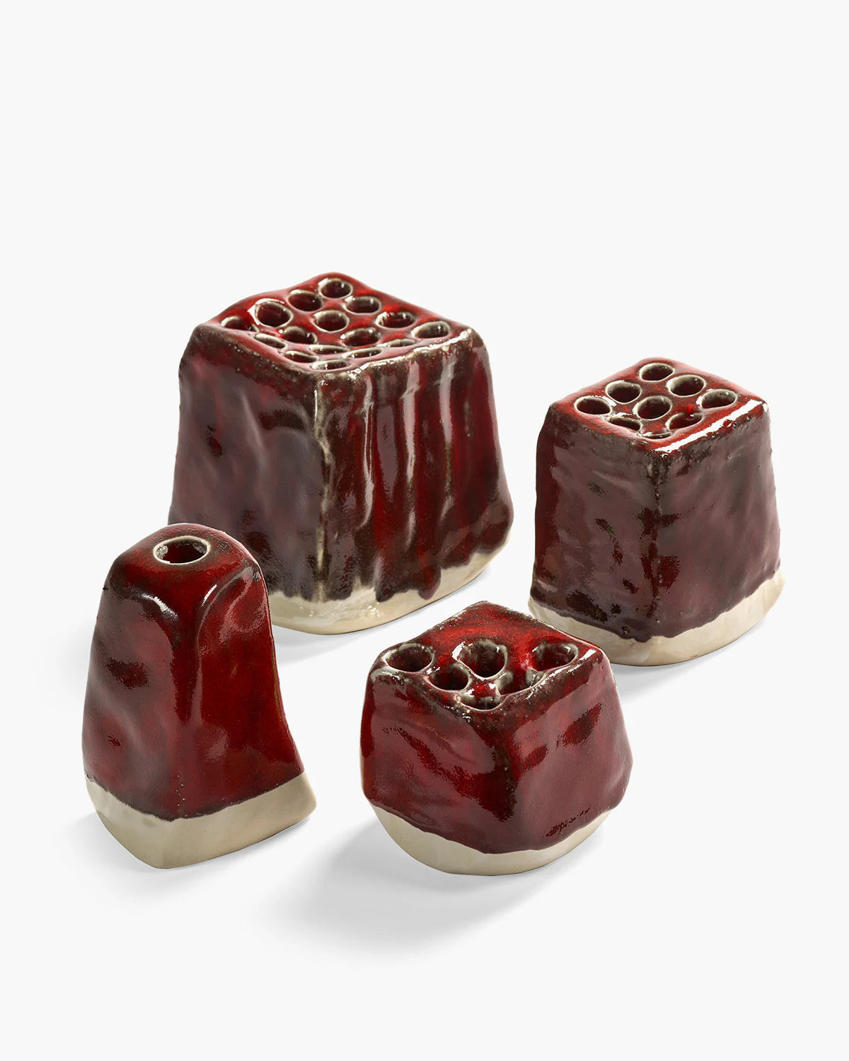 Vase L Red Pique-Fleurs