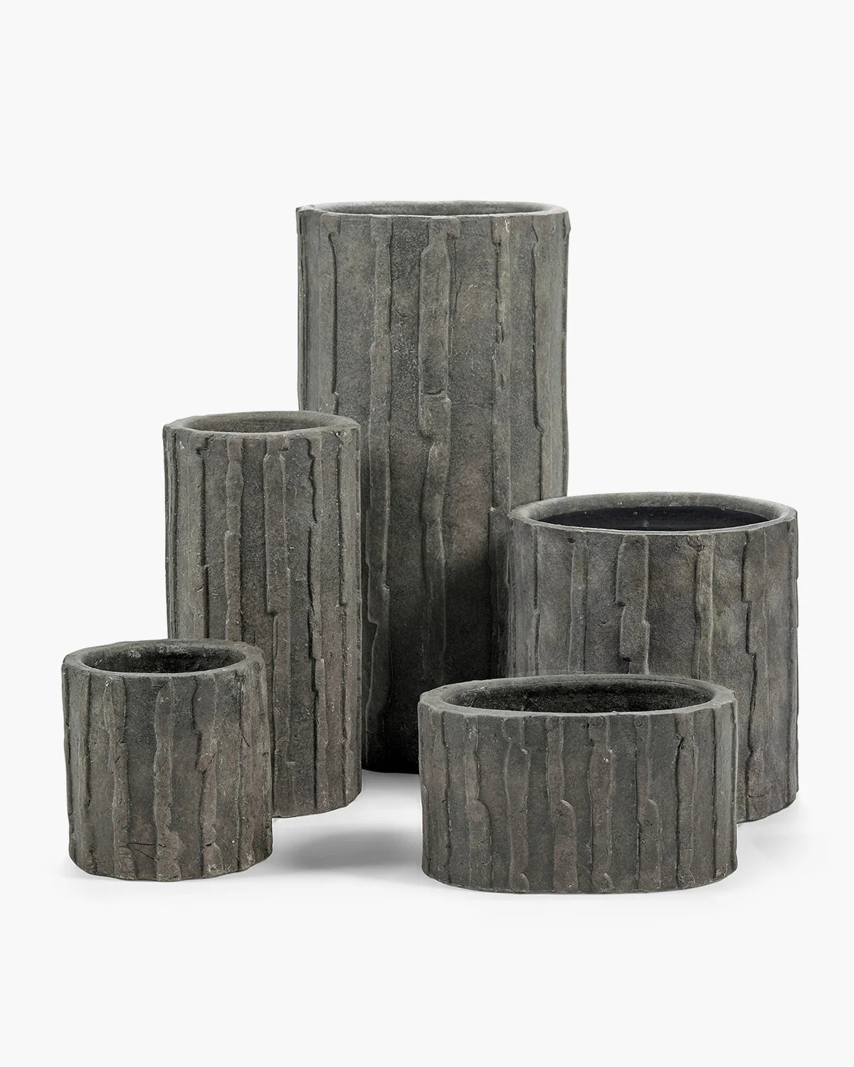 Planter Low 03 Black Green Rift