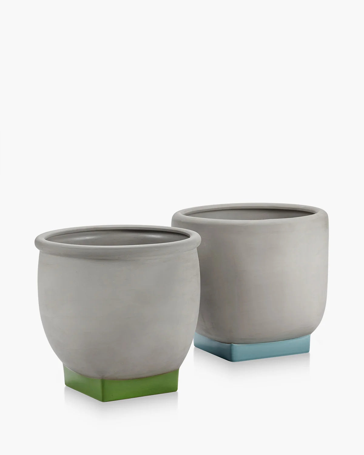 Flower Pot 05 Grey/Turquoise