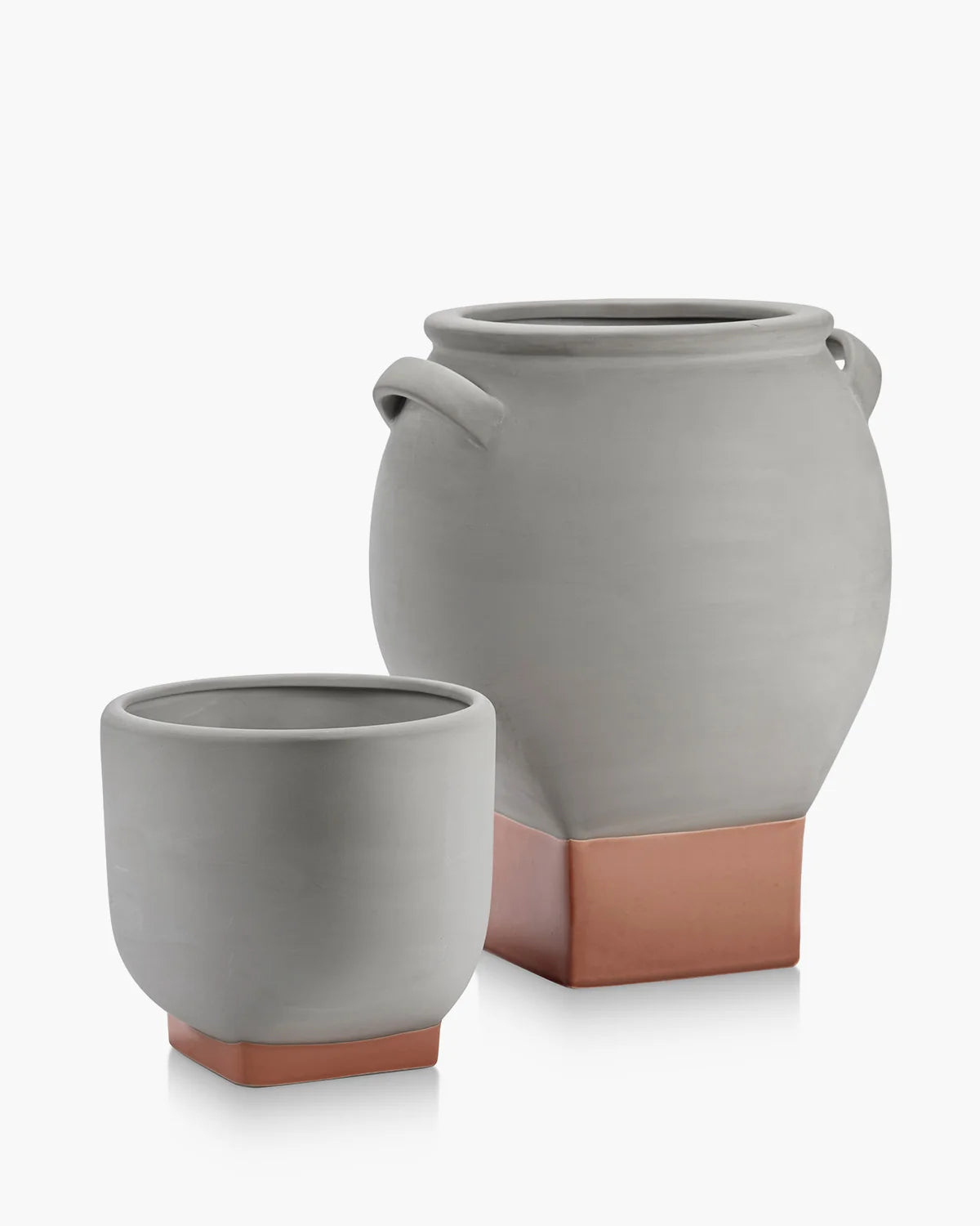 Flower Pot 03 Grey/Orange