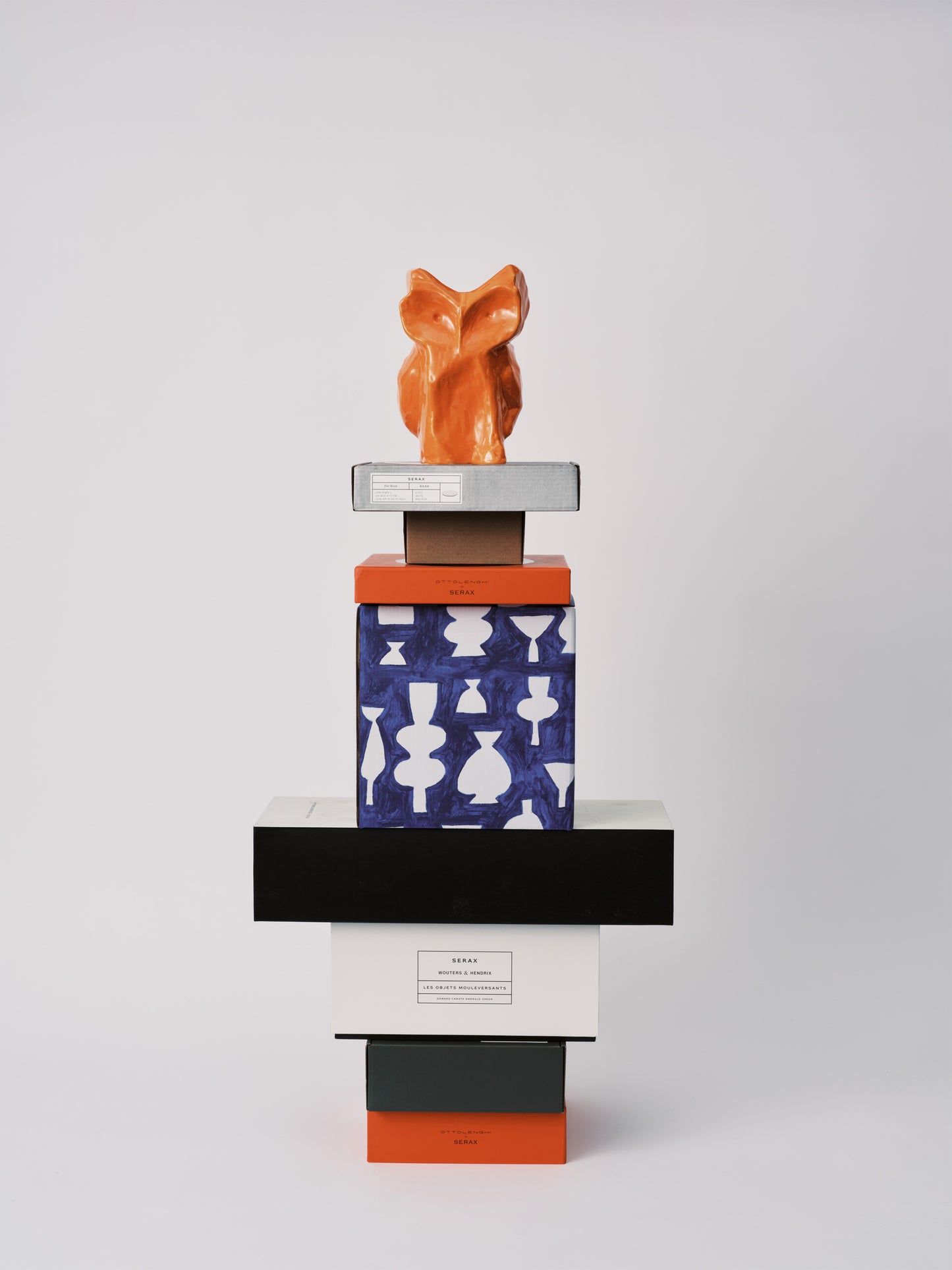 Owl Vase Xs Orange After Midnight