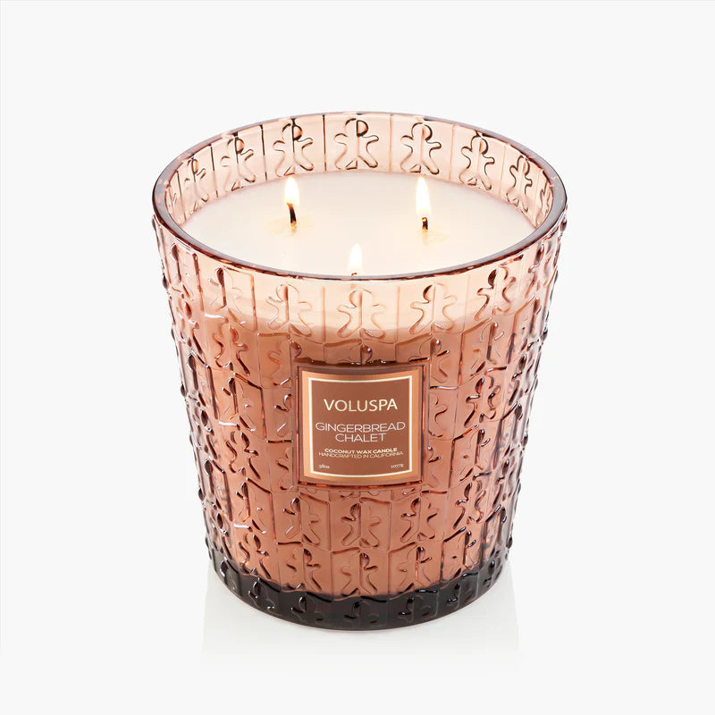 Gingerbread Chalet 3W Hearth Candle