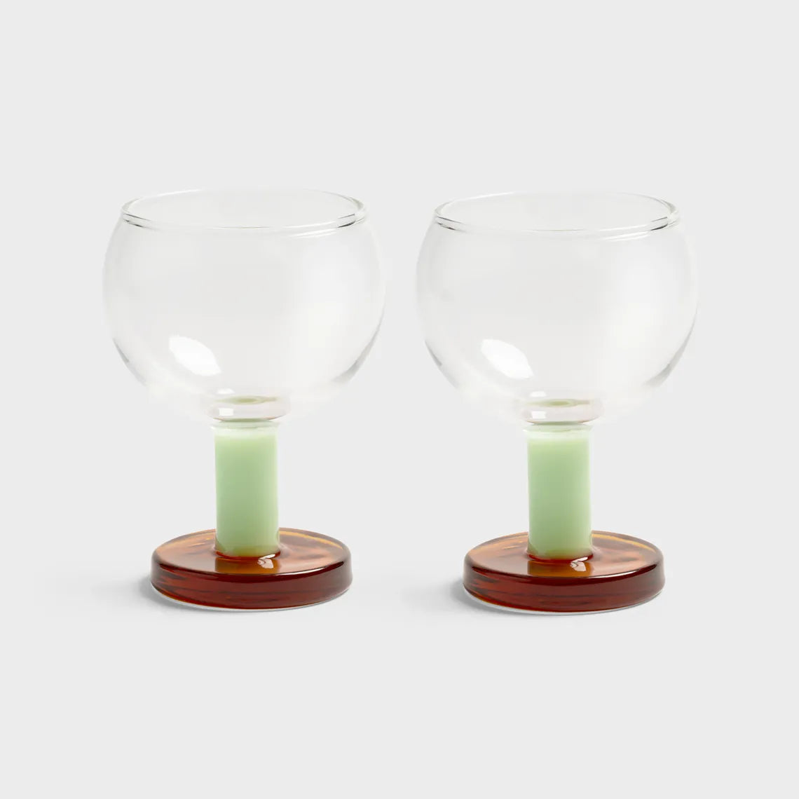 Glass cantine amber set of 2