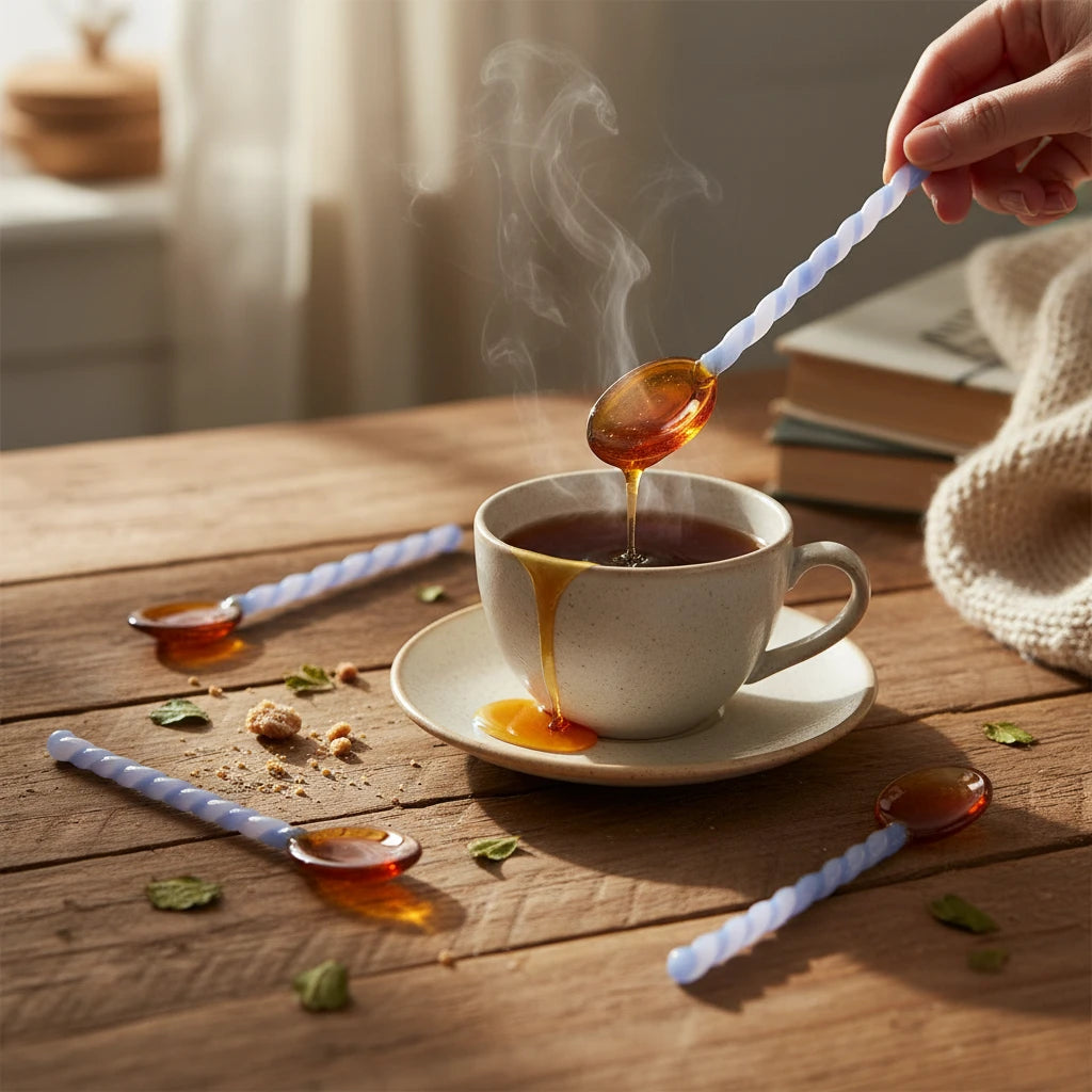 Spoon Duet Amber Set of 4