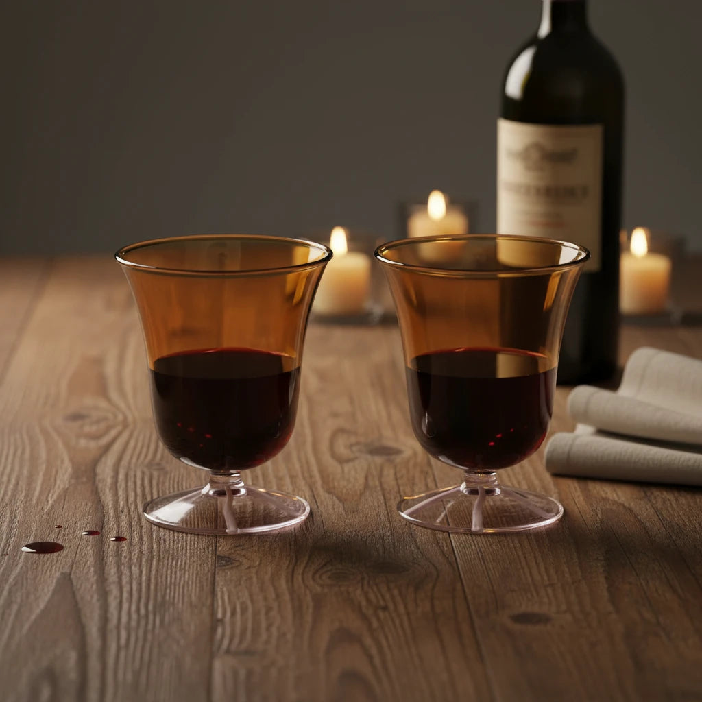 Wine Glass Eve Amber Set of 2
