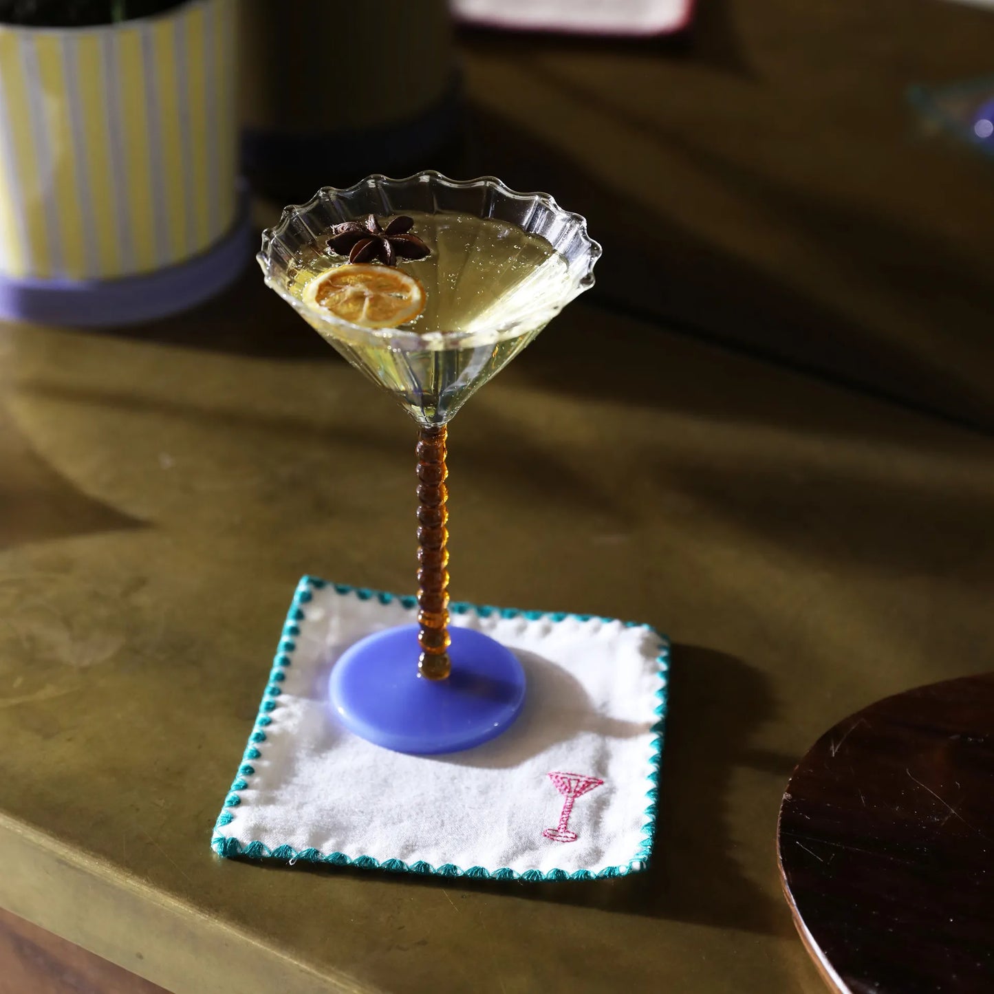 Napkin Cocktail Zigzag Set of 4