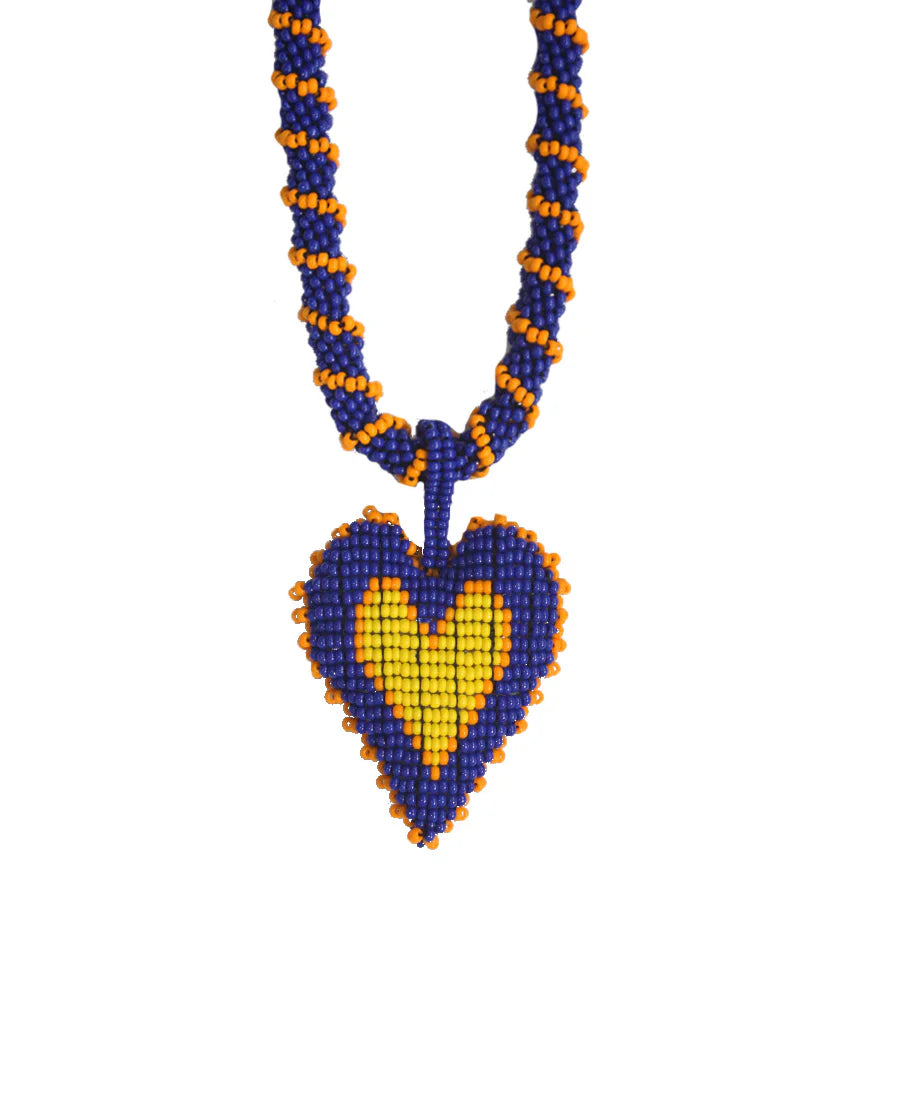 Long Lucky Me Necklace (Navy Blue)