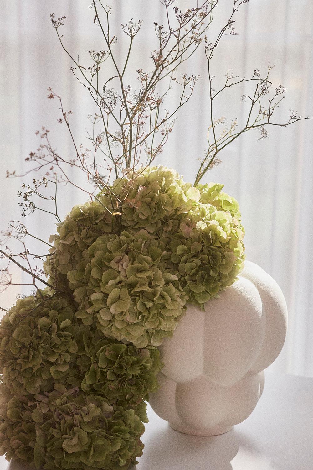 Uva Ceramic Vase Cream