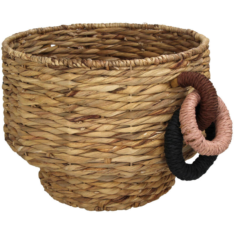 Basket Water Hyacinth Natural 59x48x30cm