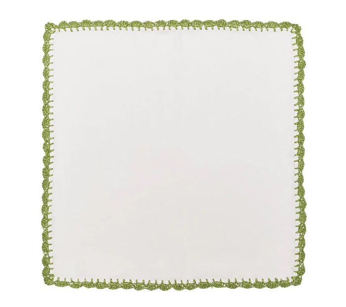 Shell Edge Napkins, Set of 4 green