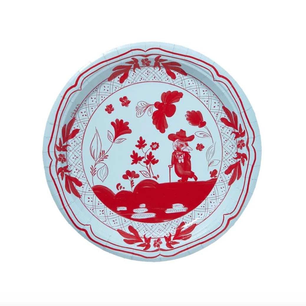 AE's Oxford dinner plates Man Blue and red 8 pack