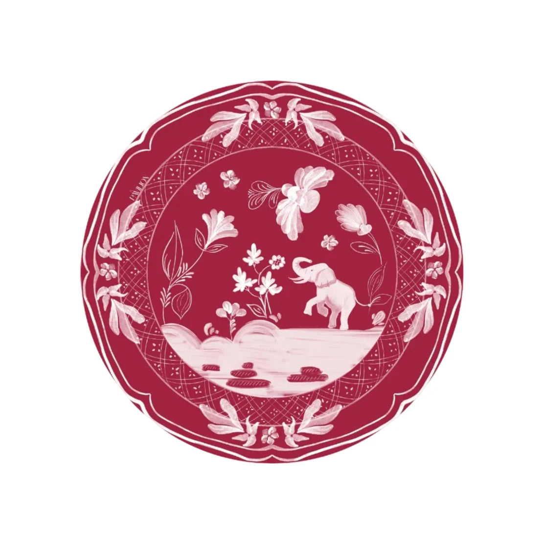 Tuscaloosa dinner plates Elephant red 8 pack
