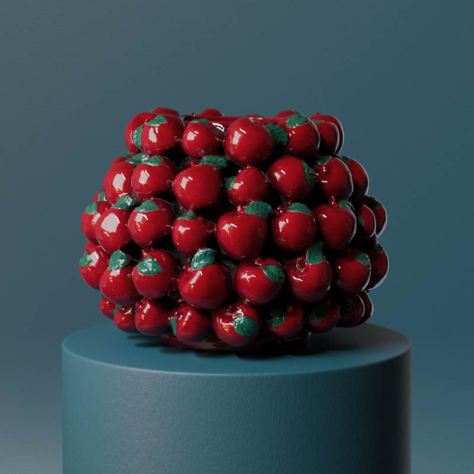 Vase Apple, red