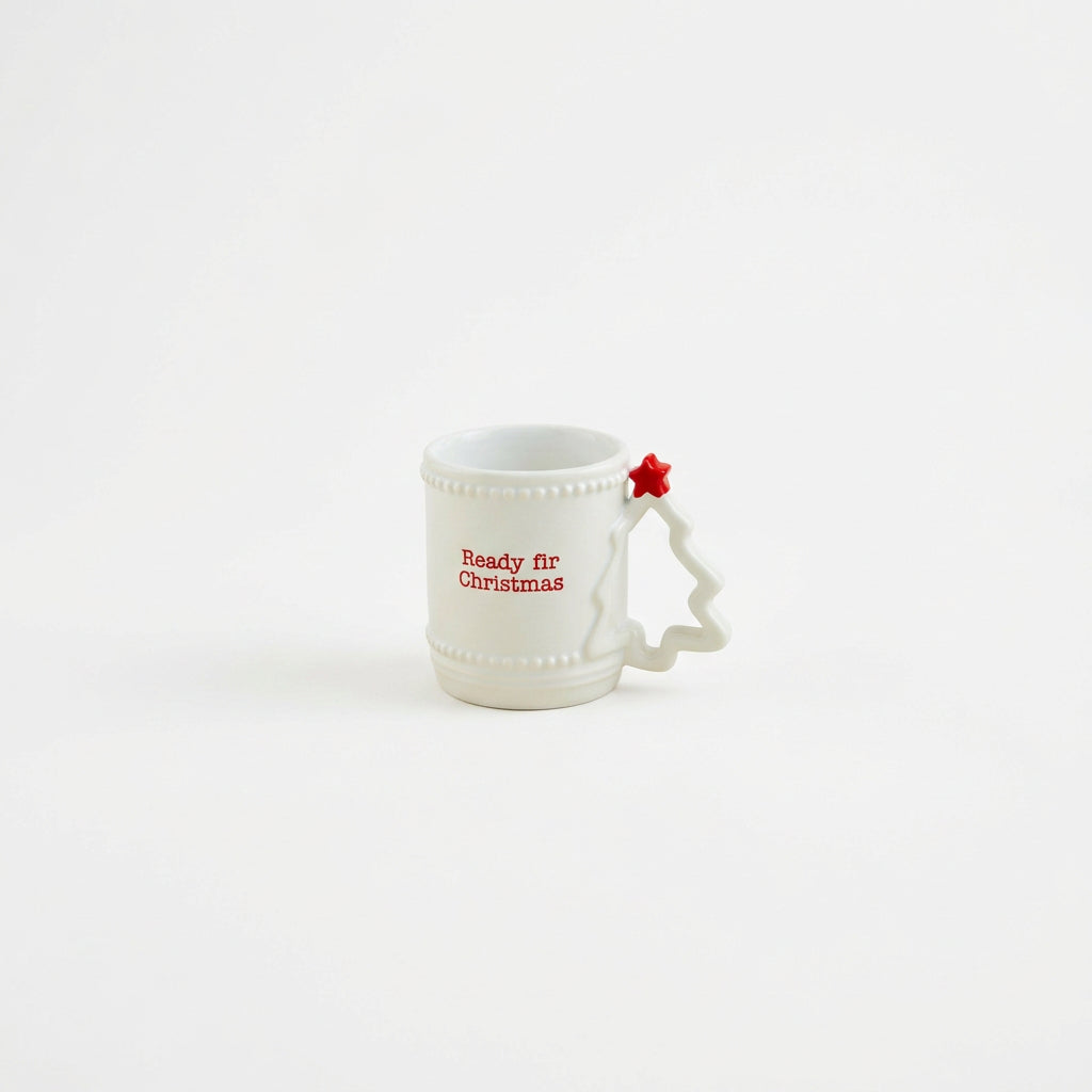 TREE FIGURAL HANDLE MUG