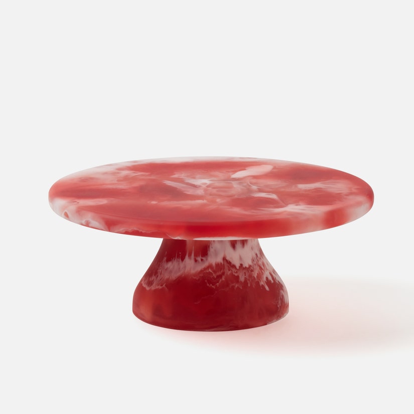 Hugo Swirled Cake Stand Resin Small.
