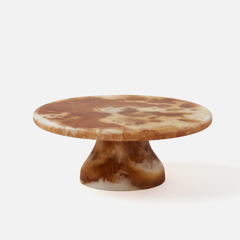 Hugo Swirled Cake Stand Resin Small.
