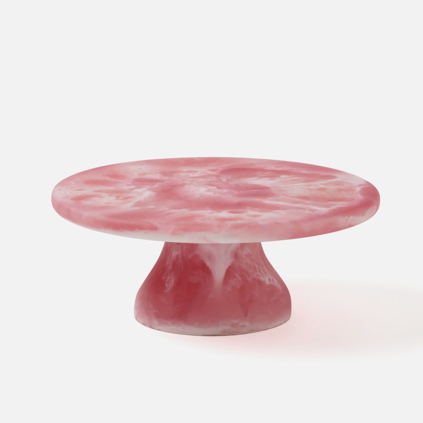 Hugo Swirled Cake Stand Resin Small.