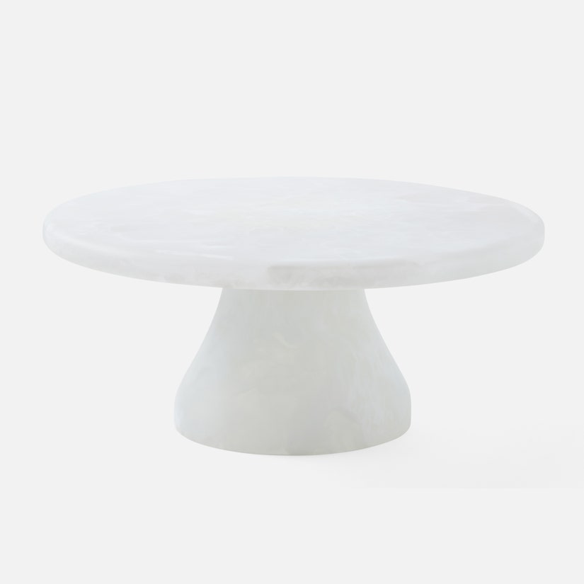 Hugo Swirled Cake Stand Resin Small.