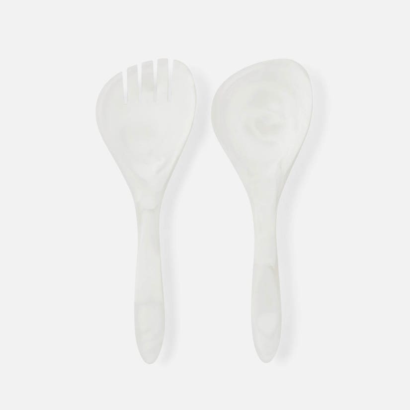 LANEY Swirled Serving Set 2-Piece Set: Serving Spoon Serving Fork.