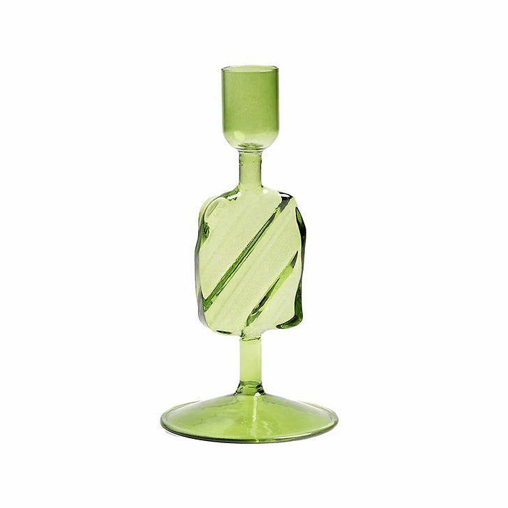 Candle holder puddle green