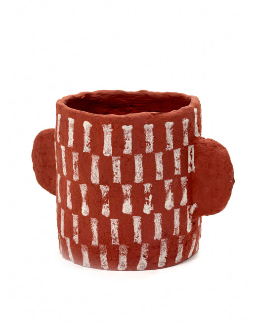 POT M RED SHORT STRIPES EARTH