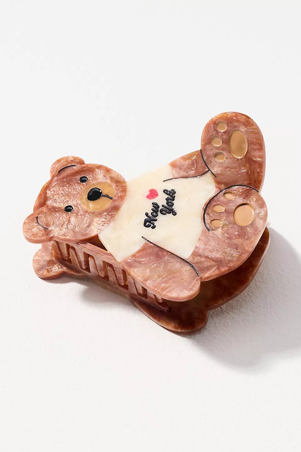 New York Teddy Bear Hair Claw Clip