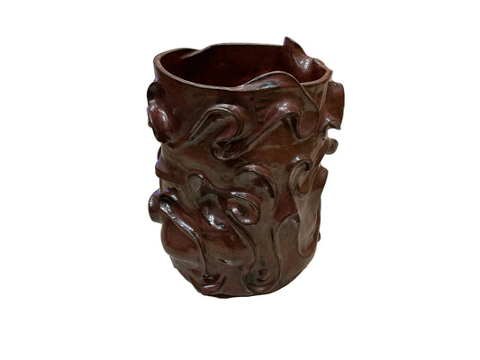 Large red Tulip vase