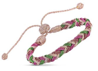 Eya n°2 Bracelet (Rose Gold Lime Raspberry)