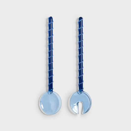 Salad server sling blue