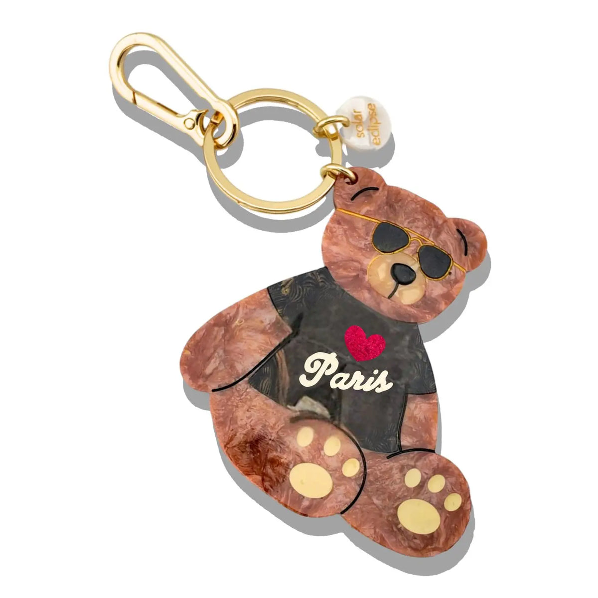Paris Teddy Bear Bag Charm + Keychain