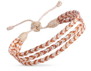 Triple Mini Eya n°2 Bracelet (Gold & Silver Apricot)