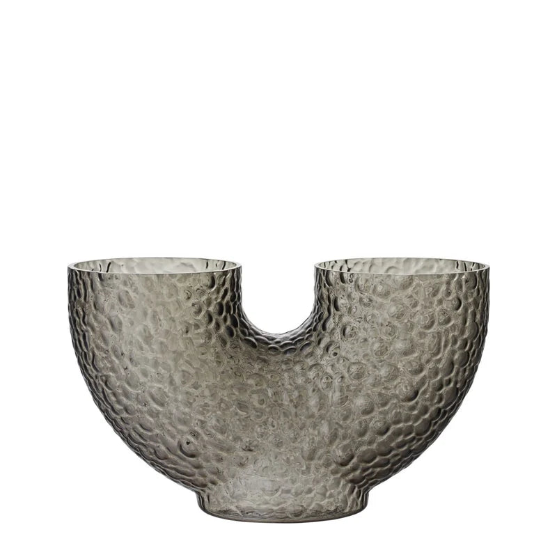 Arura Low Glass Vase Black