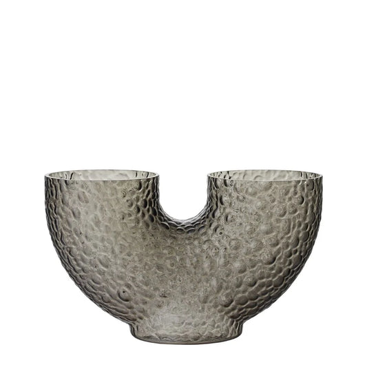 Arura Low Glass Vase Black