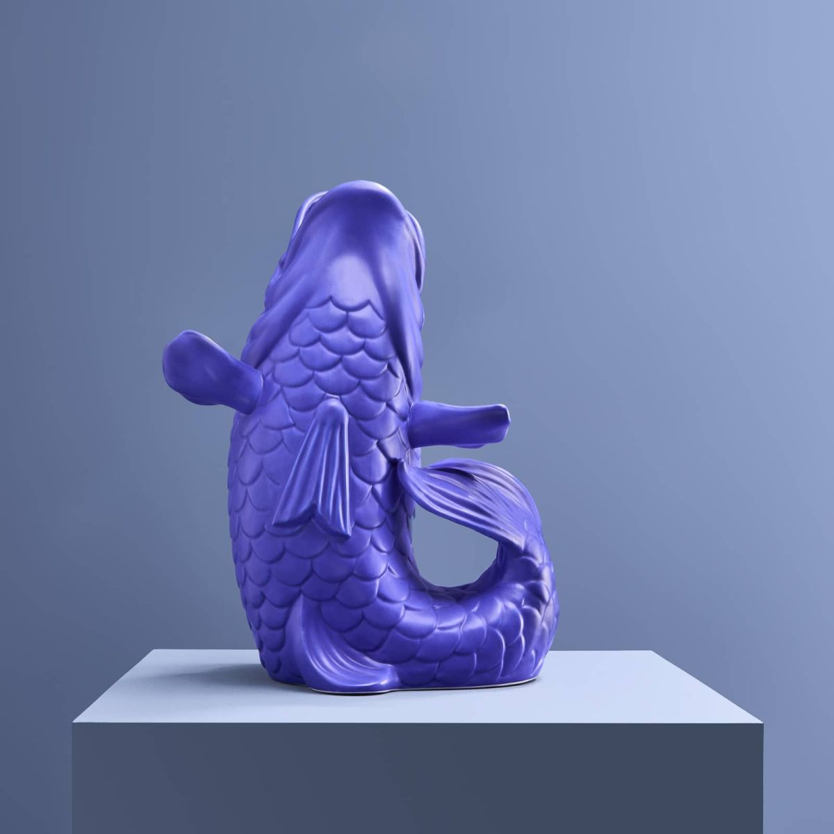 Sculpture/Vase Blubb, Mat Blue
