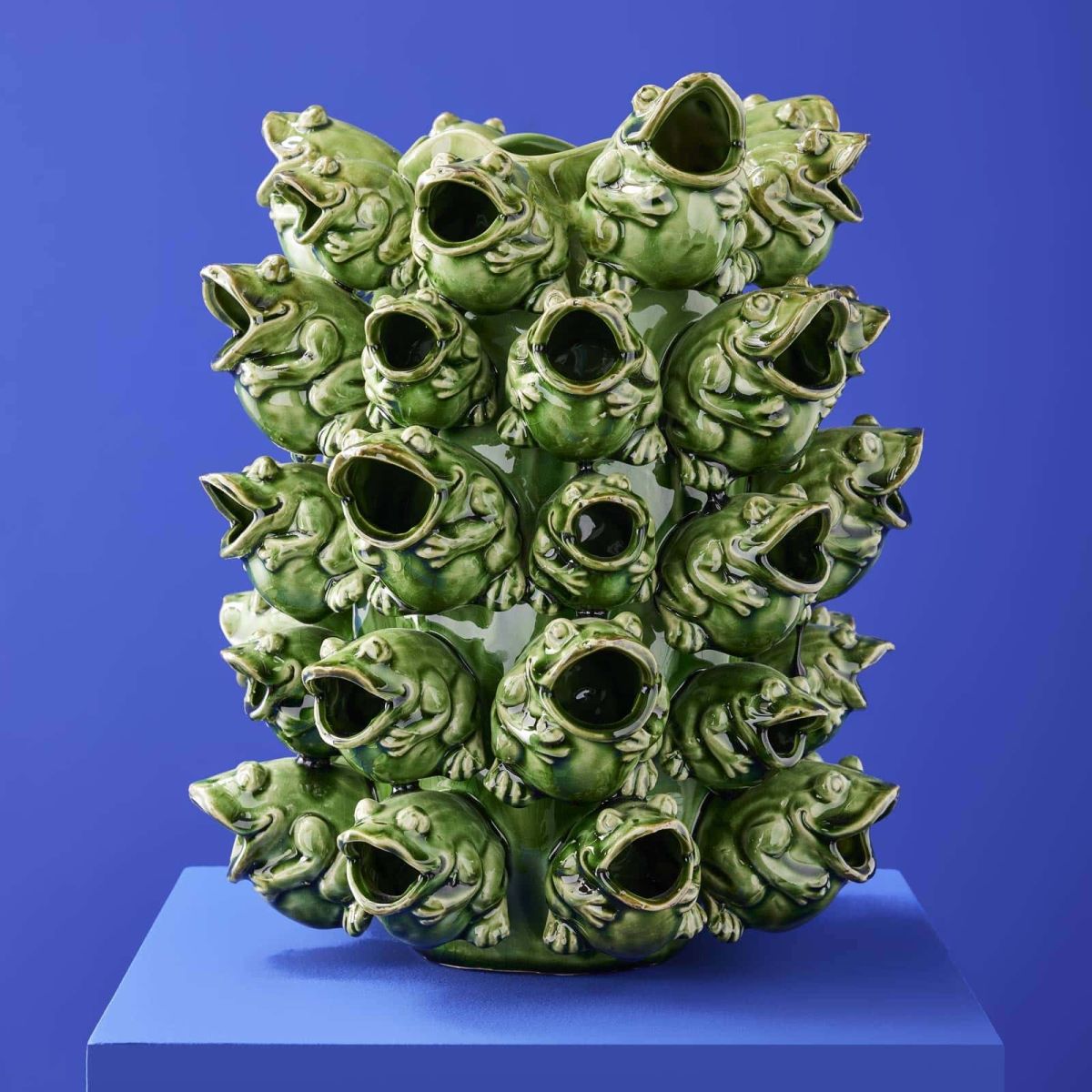 Vase Frogs, Green