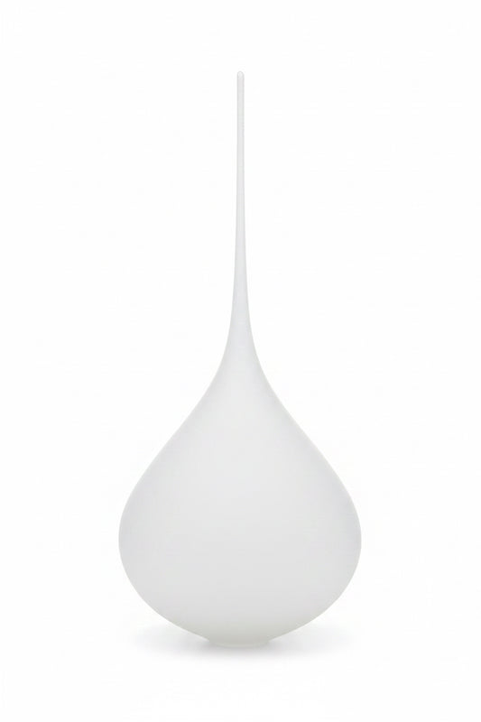 Hand Blown Glass L White